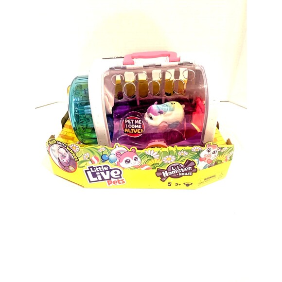 Little Live Pets Lil Hamster House Playset On The Go Pet Carrier Popmello Wheel - Picture 6 of 7